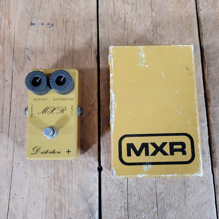 MXR Distortion + Pedal Script Logo with Box 1977