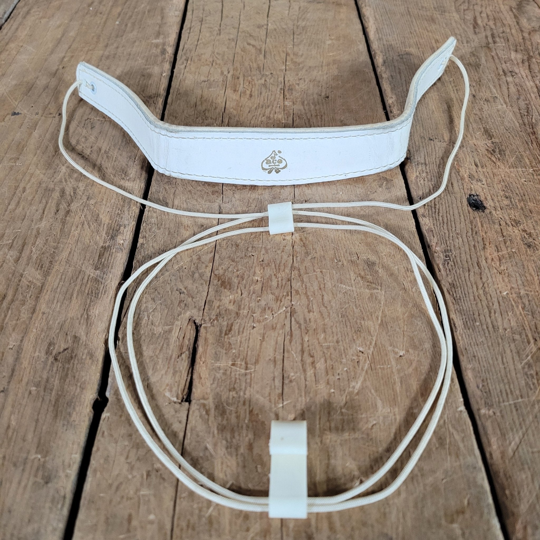 Ace White Leather Classical guitar strap 1960s 1970s - Mahar's Vintage Guitars