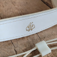 Ace White Leather Classical guitar strap 1960s 1970s - Mahar's Vintage Guitars
