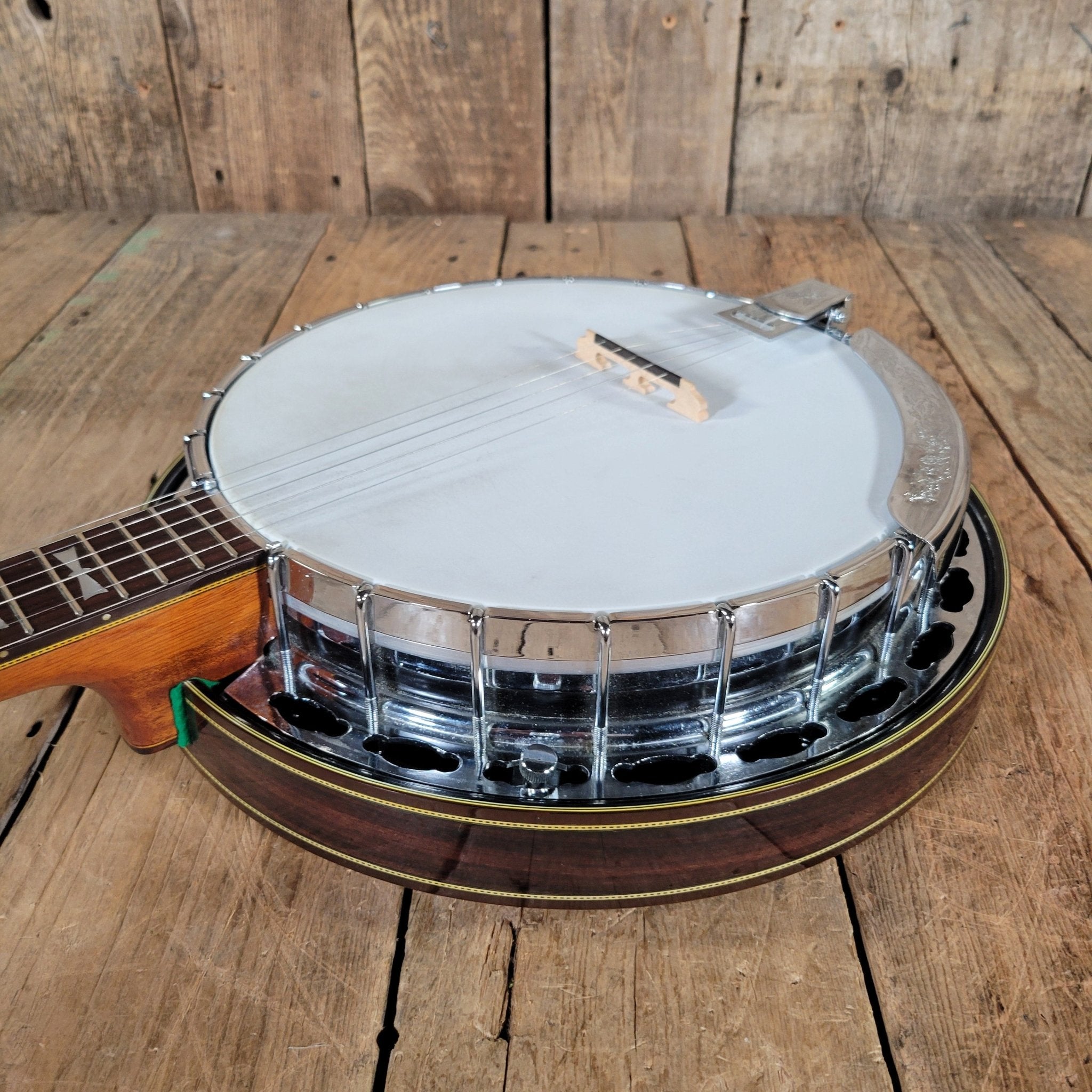Alvarez Deluxe 5 - String Banjo 1970s – Japanese Mastercraft, Resonator Bluegrass Banjo - Mahar's Vintage Guitars