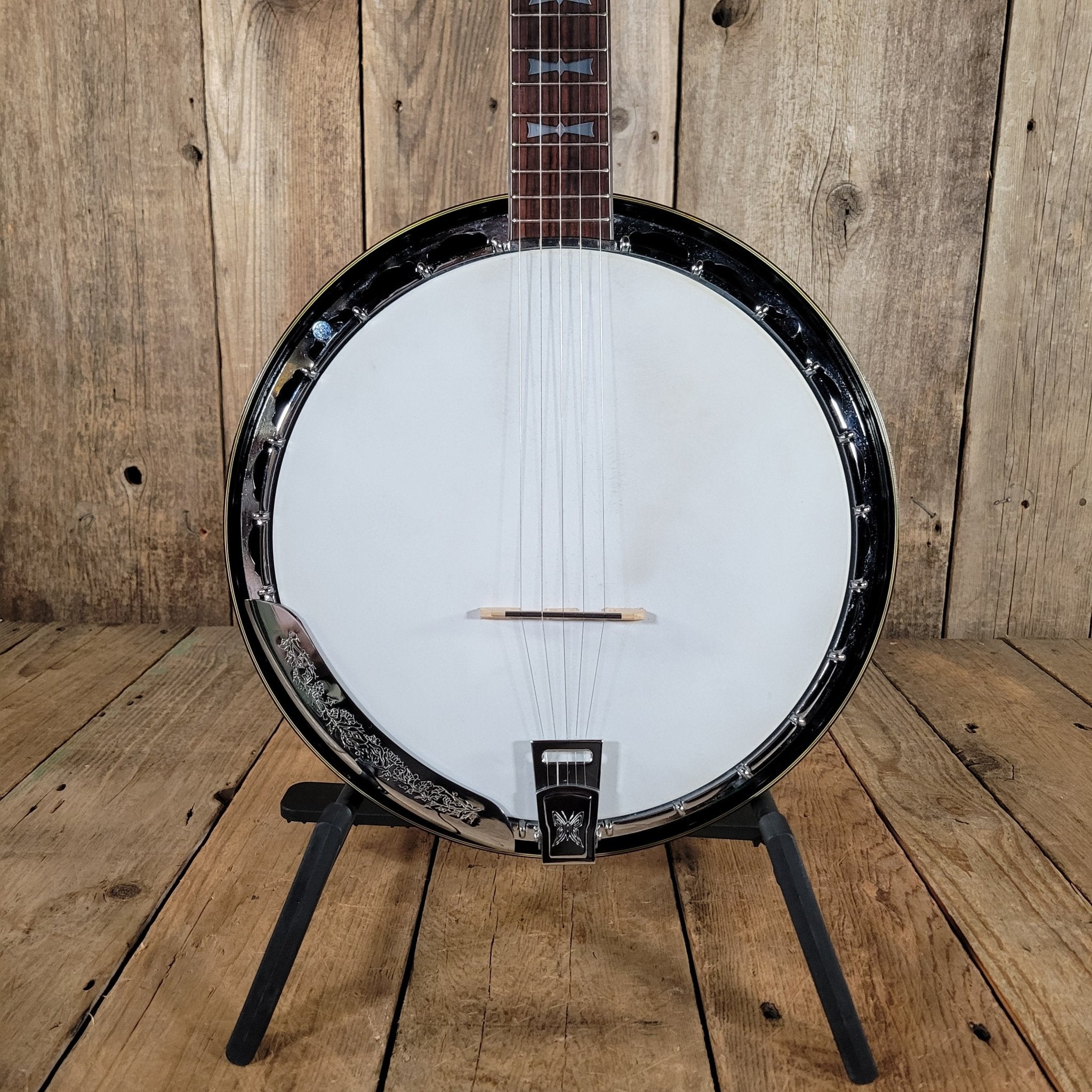 Alvarez Deluxe 5 - String Banjo 1970s – Japanese Mastercraft, Resonator Bluegrass Banjo - Mahar's Vintage Guitars