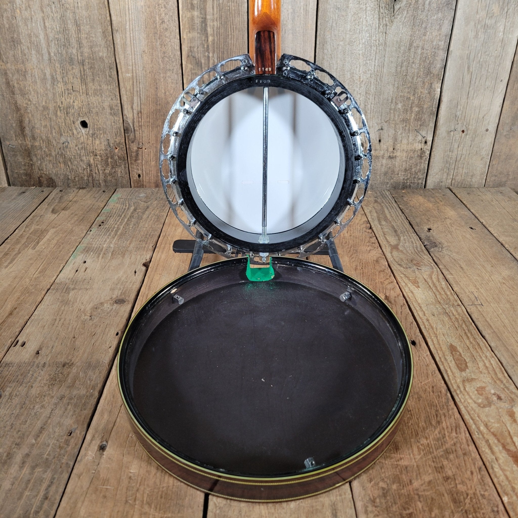 Alvarez Deluxe 5 - String Banjo 1970s – Japanese Mastercraft, Resonator Bluegrass Banjo - Mahar's Vintage Guitars