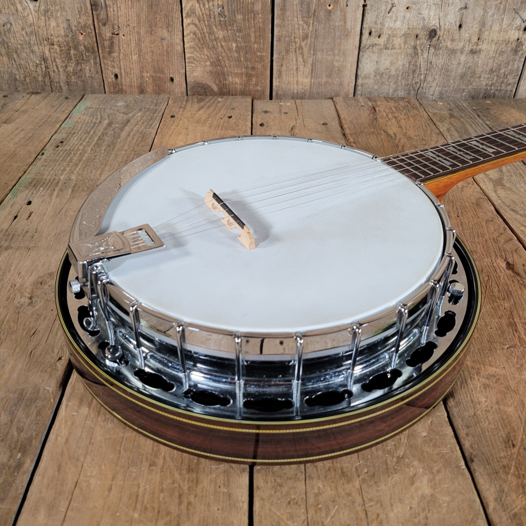 Alvarez Deluxe 5 - String Banjo 1970s – Japanese Mastercraft, Resonator Bluegrass Banjo - Mahar's Vintage Guitars