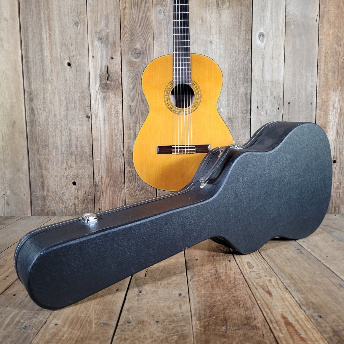 Aria AC - 8 Classical Guitar 1970s – Made in Japan, Tatsuno Factory, Serial 2, w/ Hard Case - Mahar's Vintage Guitars