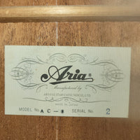 Aria AC - 8 Classical Guitar 1970s – Made in Japan, Tatsuno Factory, Serial 2, w/ Hard Case - Mahar's Vintage Guitars
