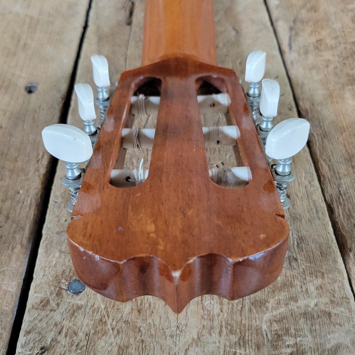 Aria AC - 8 Classical Guitar 1970s – Made in Japan, Tatsuno Factory, Serial 2, w/ Hard Case - Mahar's Vintage Guitars