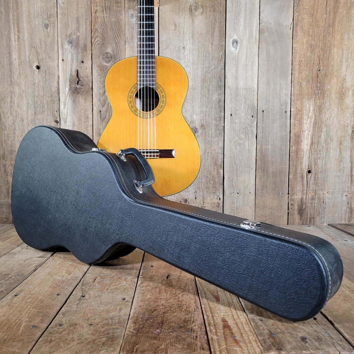 Aria AC - 8 Classical Guitar 1970s – Made in Japan, Tatsuno Factory, Serial 2, w/ Hard Case - Mahar's Vintage Guitars