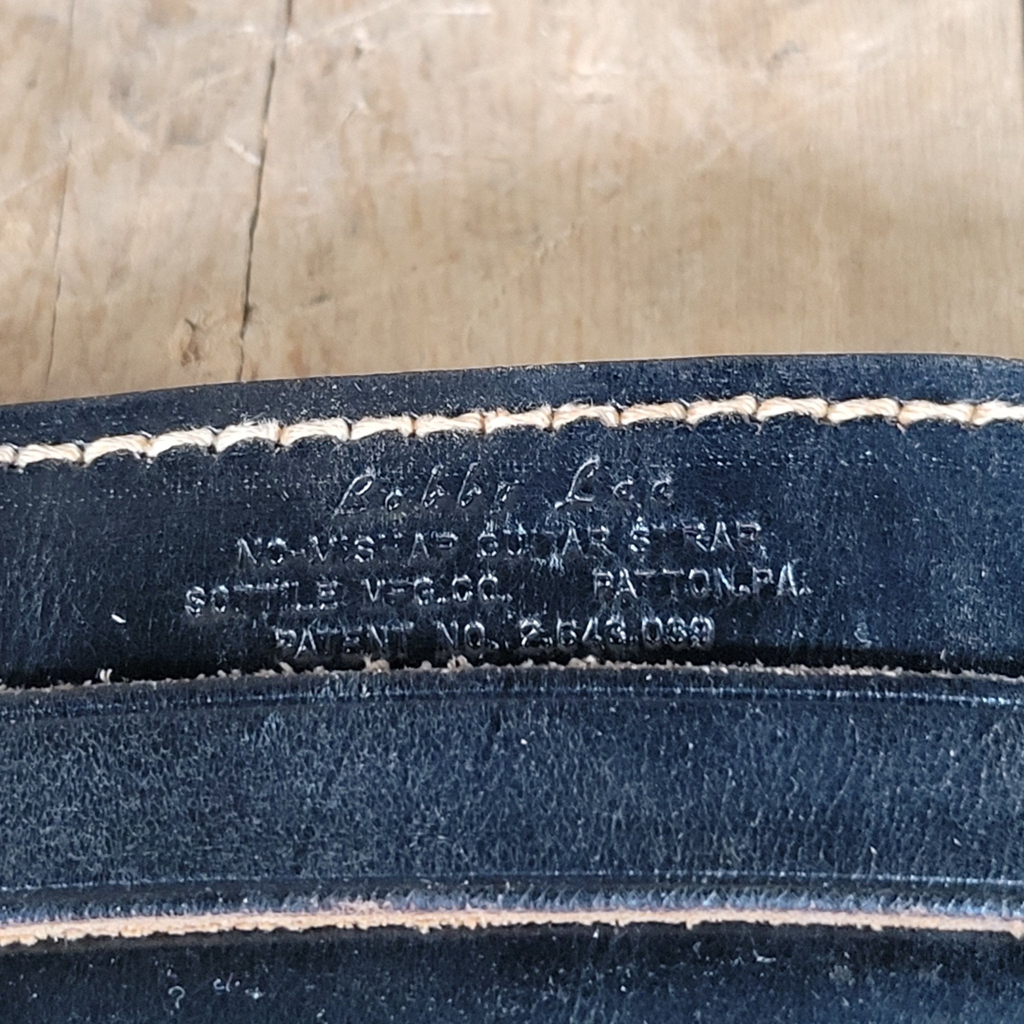 Bobby Lee Black Leather Padded Guitar Strap - Mahar's Vintage Guitars