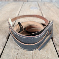 Bobby Lee Black Leather Padded Guitar Strap - Mahar's Vintage Guitars