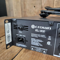 Crown XLi800 Power Amplifier 2019 – 2 - Channel Solid - State Amp for Live Sound & Studio - Mahar's Vintage Guitars