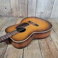 Custom Kraft 6116 Vintage Acoustic Guitar – Kay Made, 1950s Ladder Braced USA Parlor Model - Mahar's Vintage Guitars