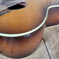 Custom Kraft 6116 Vintage Acoustic Guitar – Kay Made, 1950s Ladder Braced USA Parlor Model - Mahar's Vintage Guitars