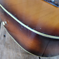 Custom Kraft 6116 Vintage Acoustic Guitar – Kay Made, 1950s Ladder Braced USA Parlor Model - Mahar's Vintage Guitars