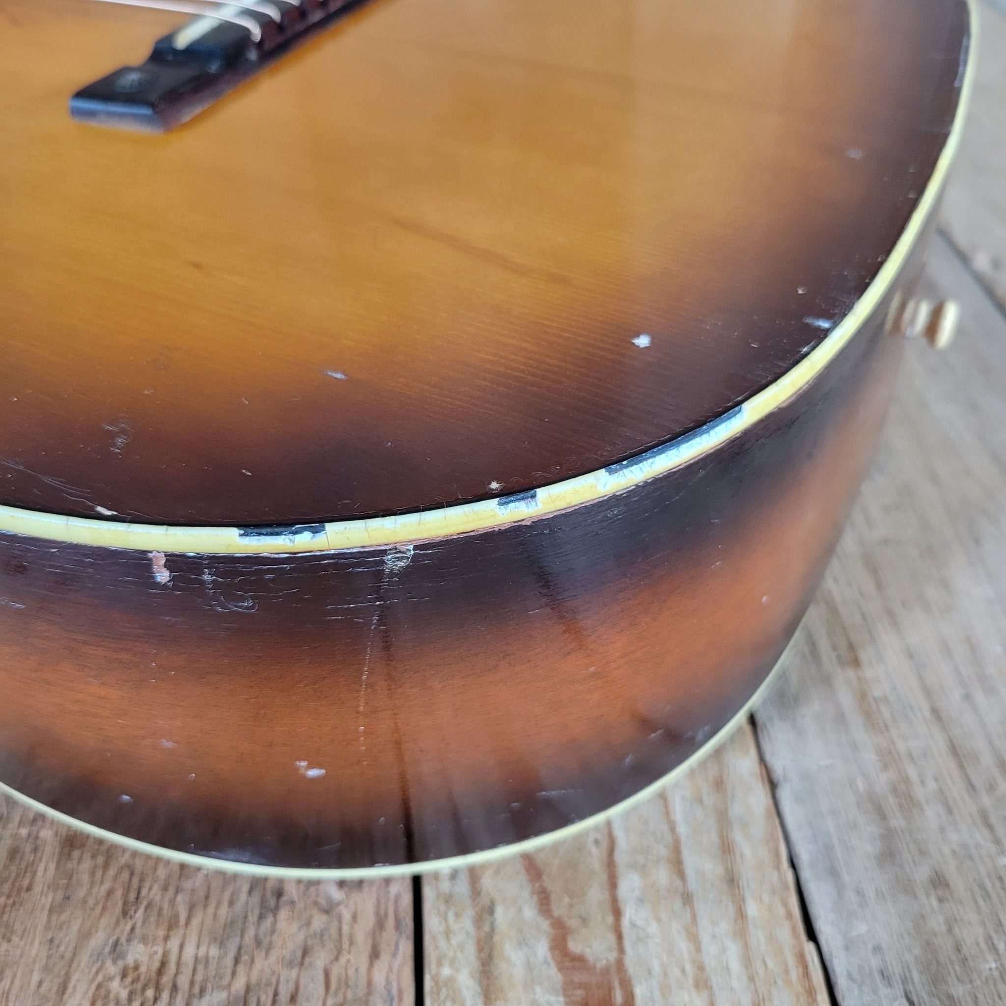 Custom Kraft 6116 Vintage Acoustic Guitar – Kay Made, 1950s Ladder Braced USA Parlor Model - Mahar's Vintage Guitars