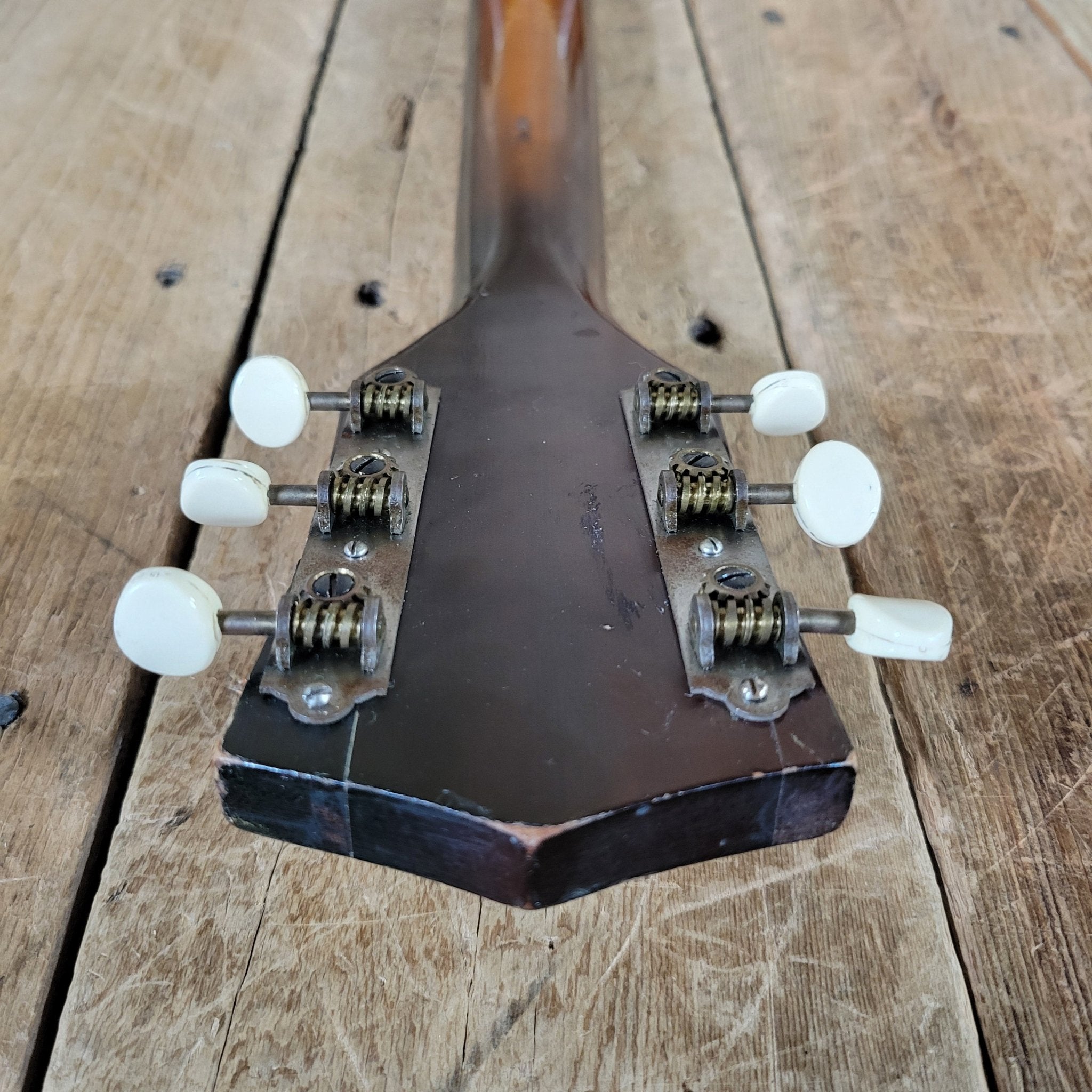 Custom Kraft 6116 Vintage Acoustic Guitar – Kay Made, 1950s Ladder Braced USA Parlor Model - Mahar's Vintage Guitars