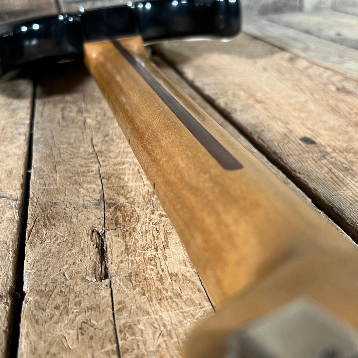 Danocaster Freakin branded era S Style Double Cut Don Mare pickups Black circa 2010 - Mahar's Vintage Guitars