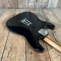 Danocaster Freakin branded era S Style Double Cut Don Mare pickups Black circa 2010 - Mahar's Vintage Guitars