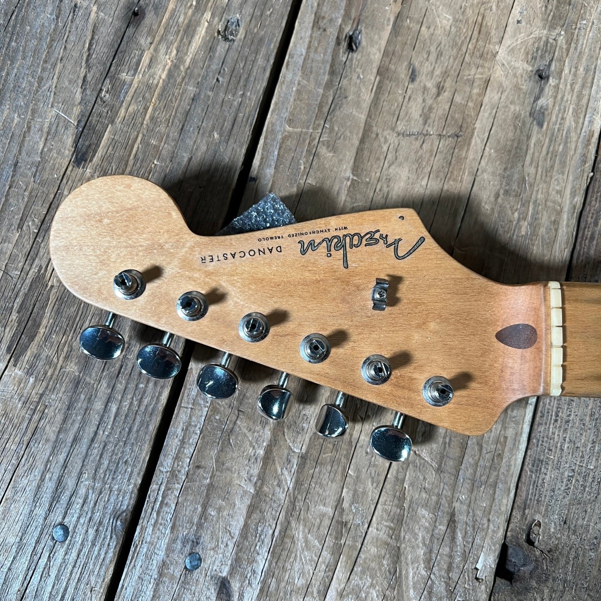 Danocaster Freakin branded era S Style Double Cut Don Mare pickups Black circa 2010 - Mahar's Vintage Guitars