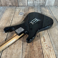 Danocaster Freakin branded era S Style Double Cut Don Mare pickups Black circa 2010 - Mahar's Vintage Guitars