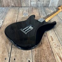 Danocaster Freakin branded era S Style Double Cut Don Mare pickups Black circa 2010 - Mahar's Vintage Guitars