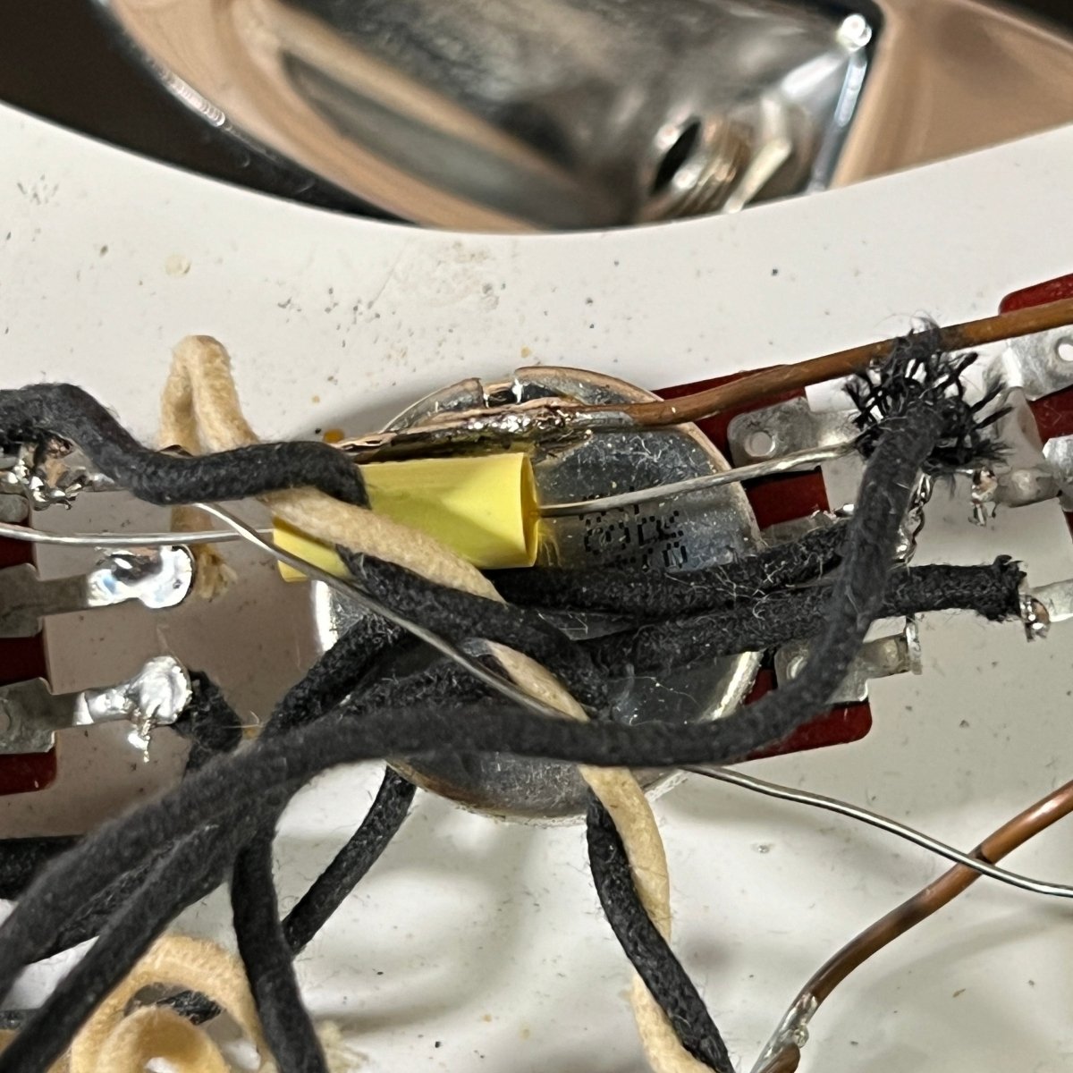 Danocaster Freakin branded era S Style Double Cut Don Mare pickups Black circa 2010 - Mahar's Vintage Guitars