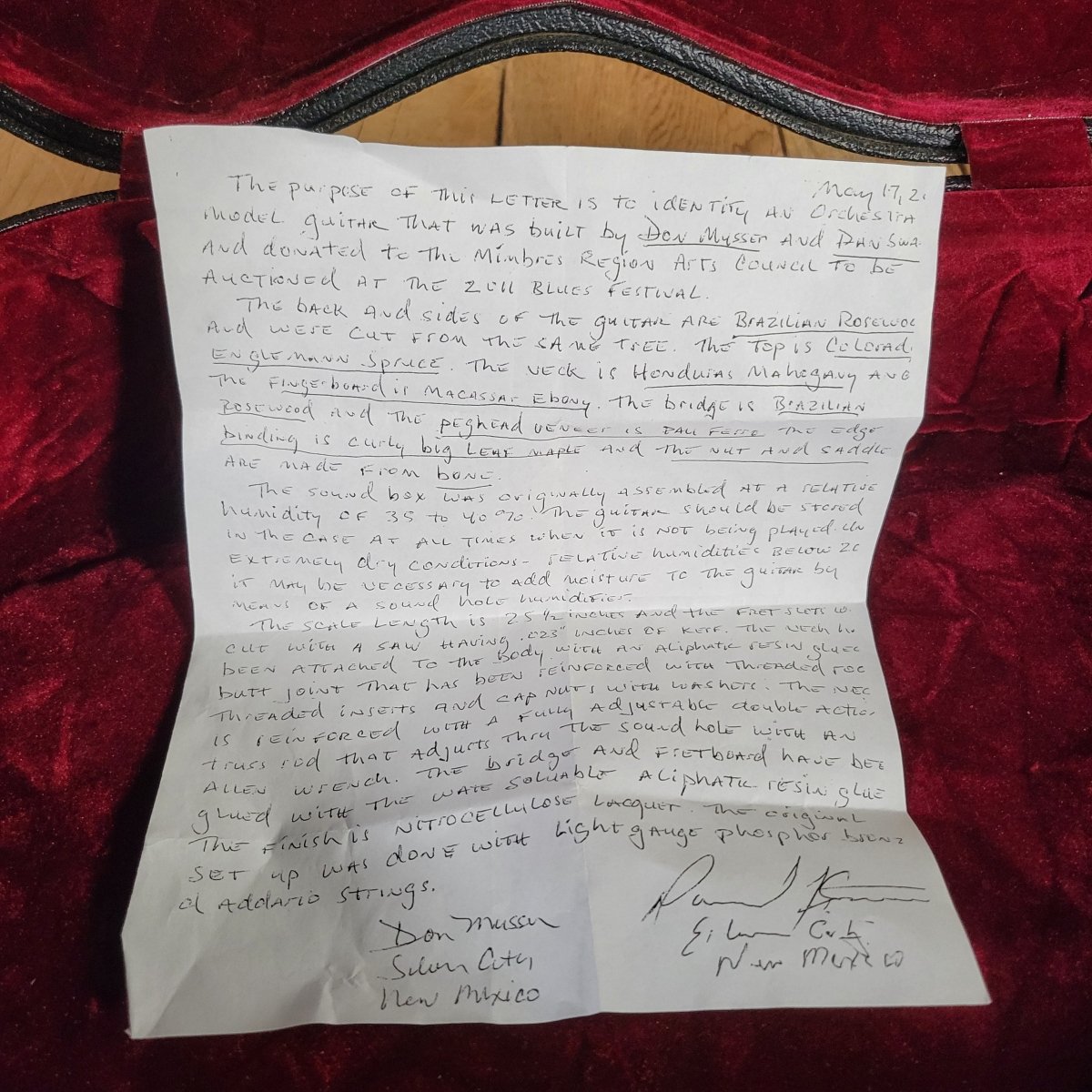 Don Musser OM Style Handmade Acoustic Guitar 2010 – Brazilian Rosewood, Near Mint with Case - Mahar's Vintage Guitars