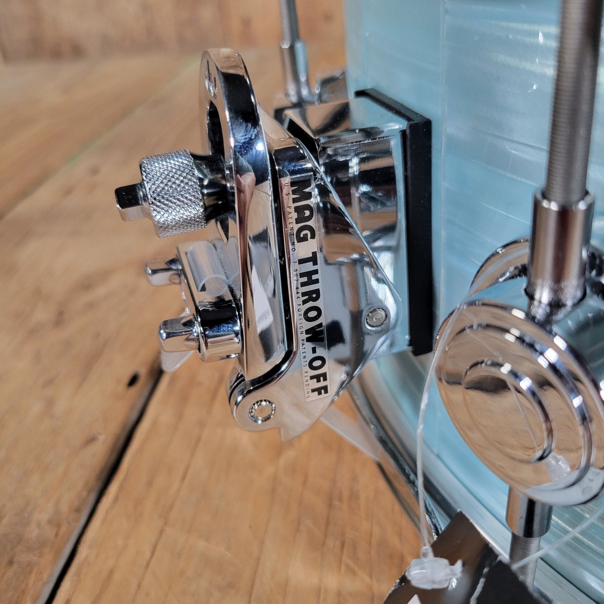 DW Collector's Series Jazz Snare Pale Blue Oyster with Bag - Mahar's Vintage Guitars