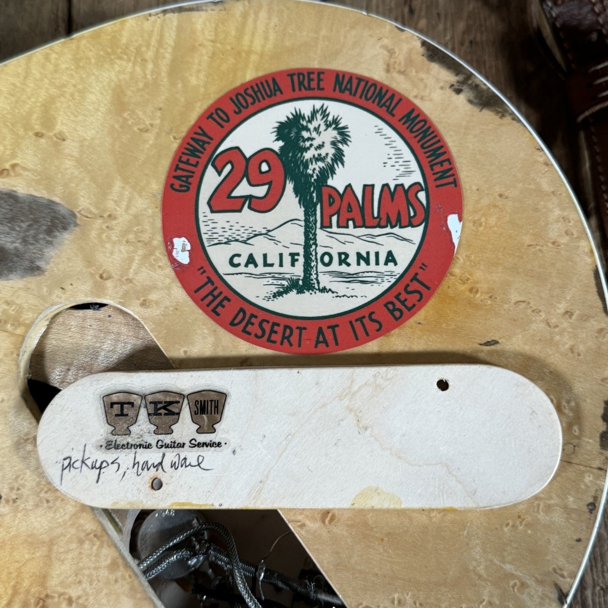Ed Elliott Bench Copy of the TK Smith Tarver Bigsby Mandolin TK Smith Pickups Natural - Mahar's Vintage Guitars