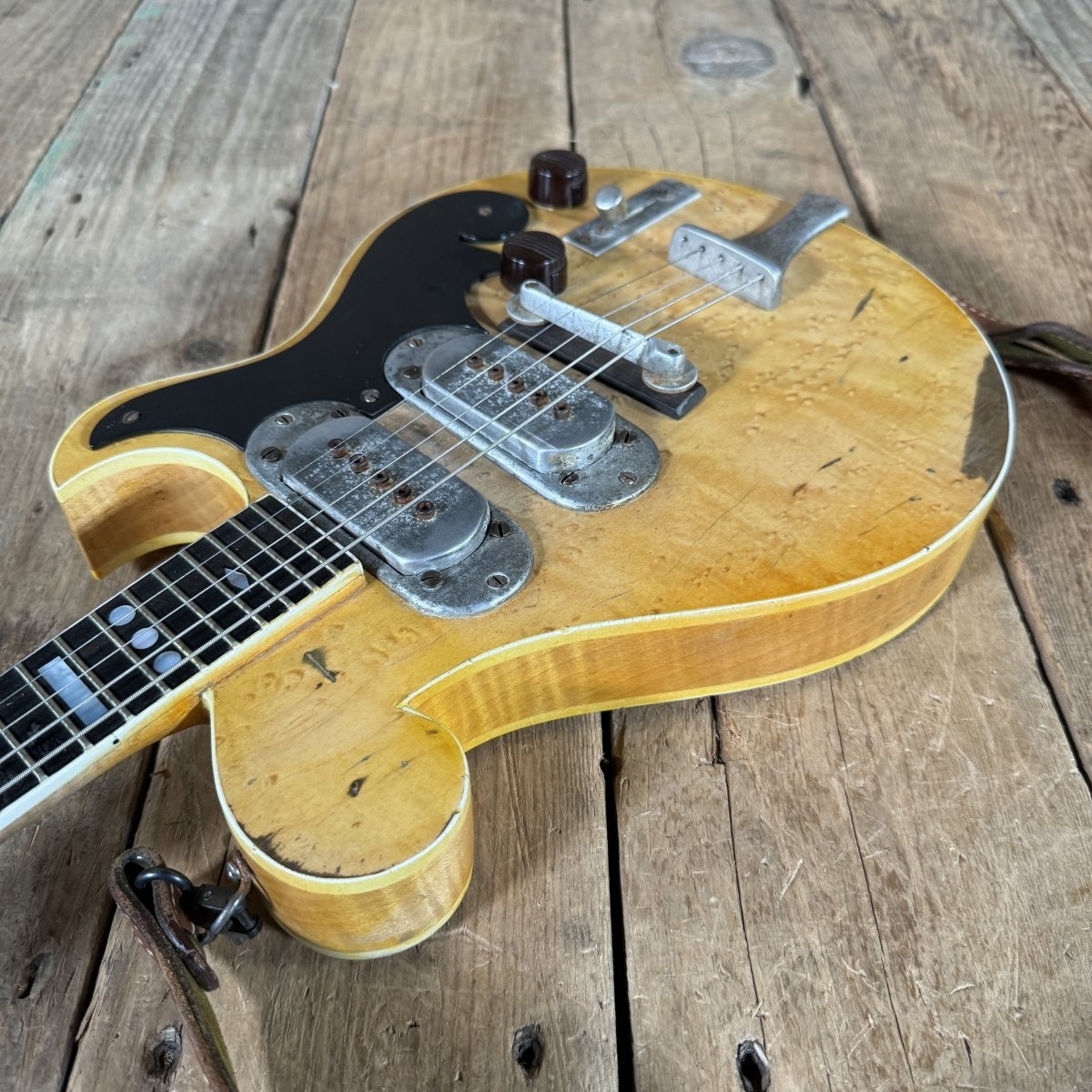 Ed Elliott Bench Copy of the TK Smith Tarver Bigsby Mandolin TK Smith Pickups Natural - Mahar's Vintage Guitars