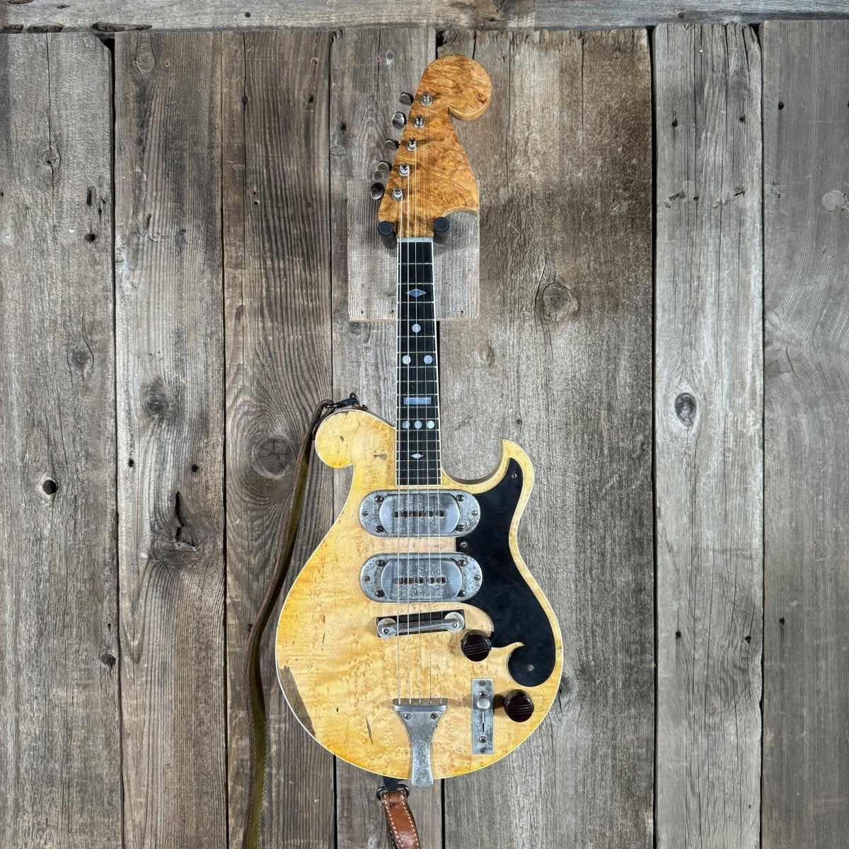 Ed Elliott Bench Copy of the TK Smith Tarver Bigsby Mandolin TK Smith Pickups Natural - Mahar's Vintage Guitars