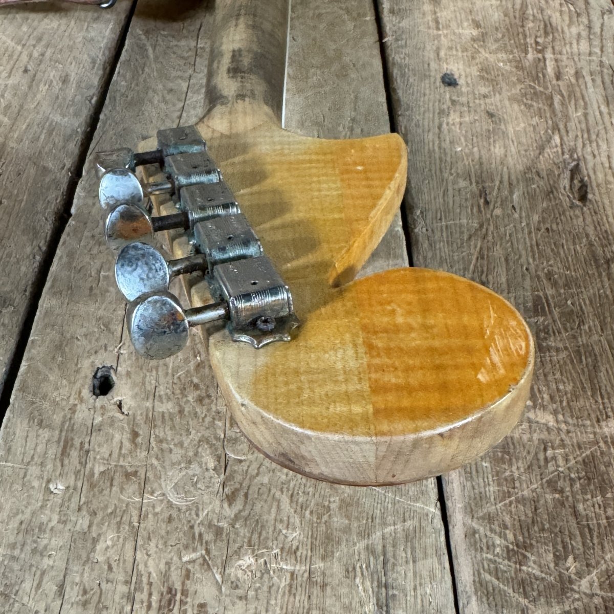 Ed Elliott Bench Copy of the TK Smith Tarver Bigsby Mandolin TK Smith Pickups Natural - Mahar's Vintage Guitars