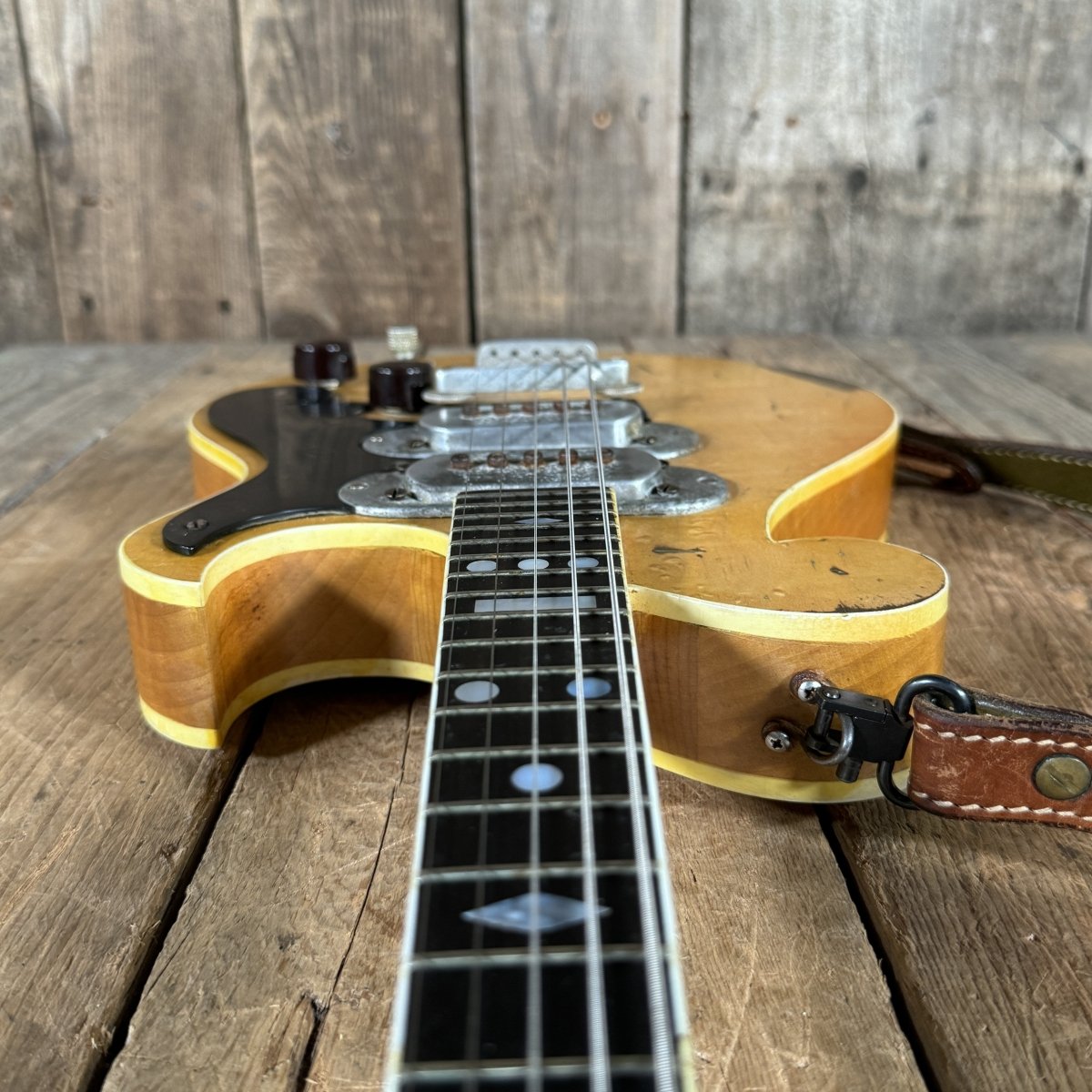Ed Elliott Bench Copy of the TK Smith Tarver Bigsby Mandolin TK Smith Pickups Natural - Mahar's Vintage Guitars