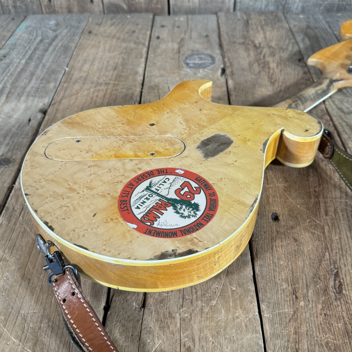 Ed Elliott Bench Copy of the TK Smith Tarver Bigsby Mandolin TK Smith Pickups Natural - Mahar's Vintage Guitars