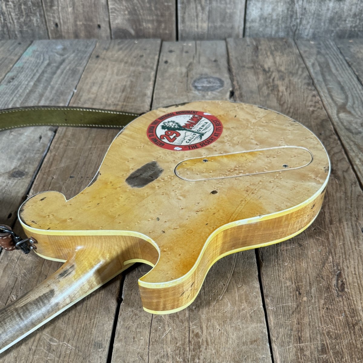 Ed Elliott Bench Copy of the TK Smith Tarver Bigsby Mandolin TK Smith Pickups Natural - Mahar's Vintage Guitars