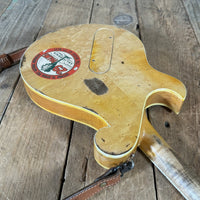 Ed Elliott Bench Copy of the TK Smith Tarver Bigsby Mandolin TK Smith Pickups Natural - Mahar's Vintage Guitars