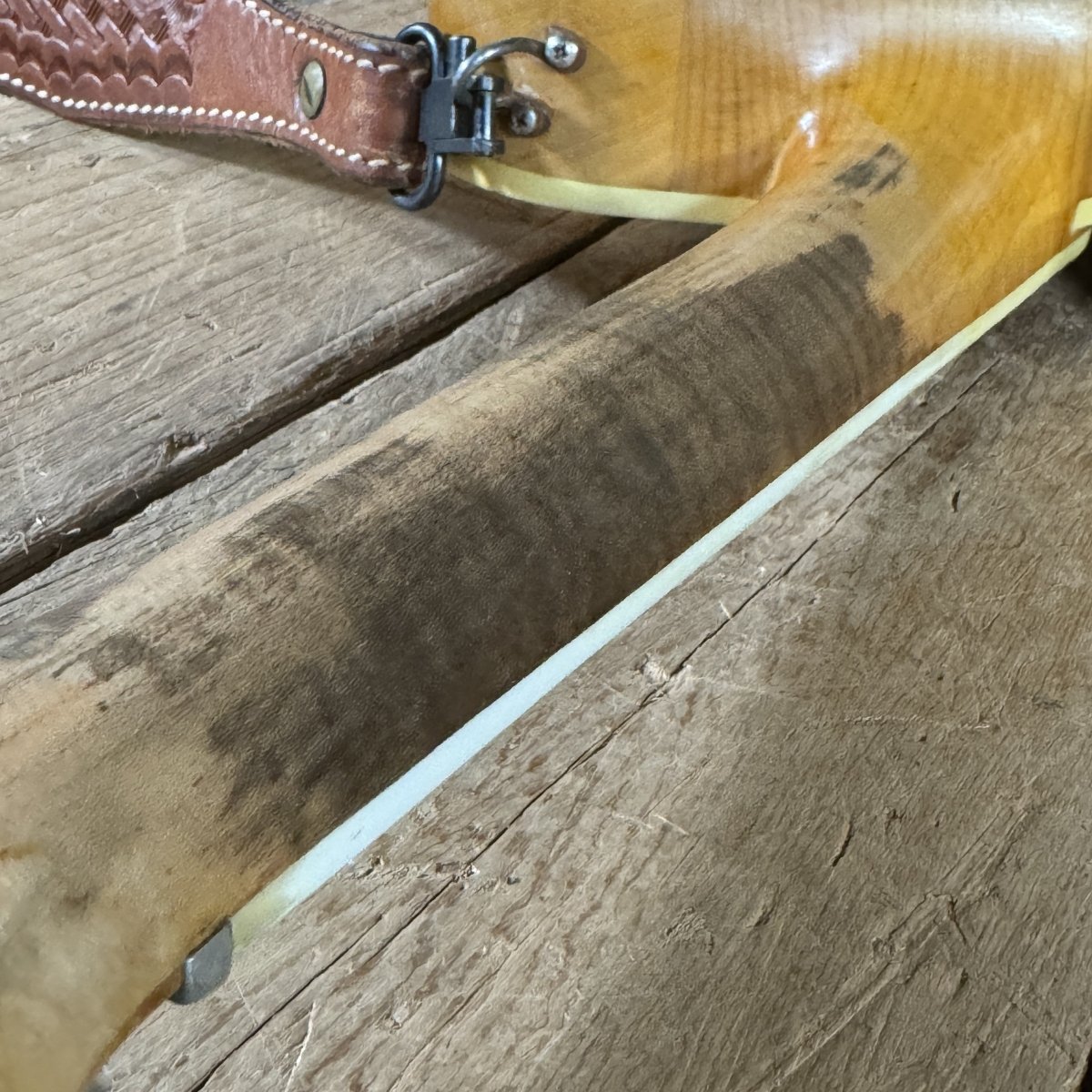 Ed Elliott Bench Copy of the TK Smith Tarver Bigsby Mandolin TK Smith Pickups Natural - Mahar's Vintage Guitars