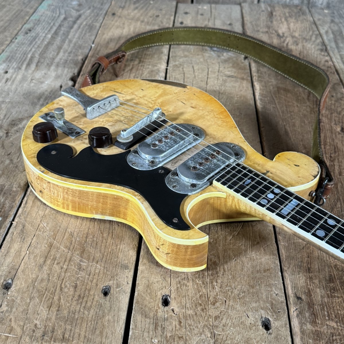 Ed Elliott Bench Copy of the TK Smith Tarver Bigsby Mandolin TK Smith Pickups Natural - Mahar's Vintage Guitars