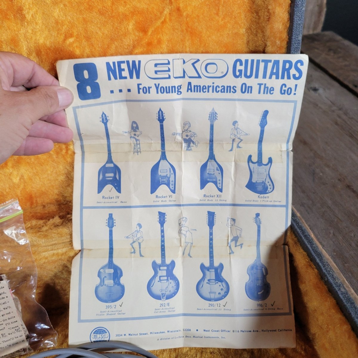 EKO Rocket Rokes Model VI Sunburst 1960s – Vintage Italian Electric Guitar with Original Case - Mahar's Vintage Guitars