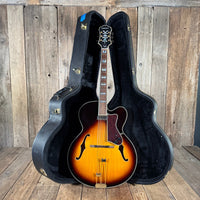 Epiphone Emperor Regent 2006 – Archtop Jazz Guitar, Antique Sunburst, Floating Mini - Humbucker Korea - Mahar's Vintage Guitars