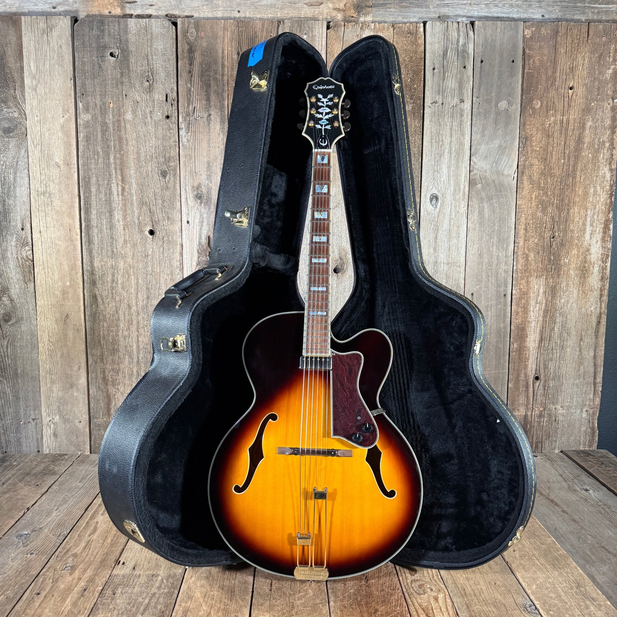 Epiphone Emperor Regent 2006 – Archtop Jazz Guitar, Antique Sunburst, Floating Mini - Humbucker Korea - Mahar's Vintage Guitars