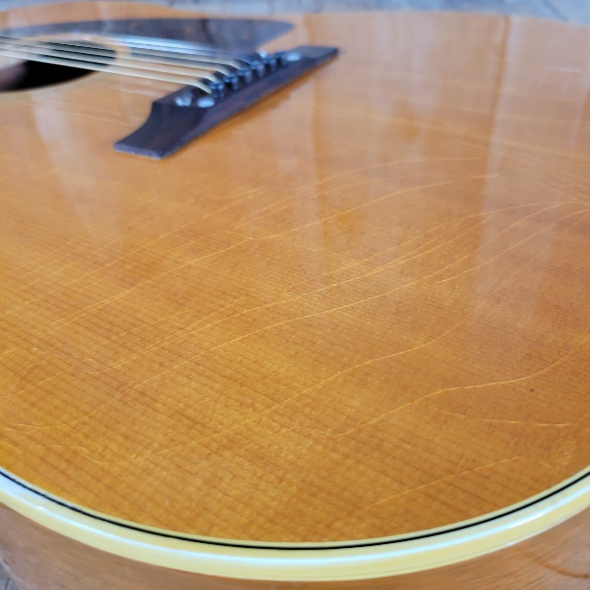 Epiphone Texan FT79N Acoustic Guitar 1967 – Natural Finish, Near Mint, Original Chipboard Cas - Mahar's Vintage Guitars