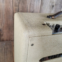 Fender 1958 Deluxe 5E3 Tweed with Factory 1963 White Tolex Recover - Mahar's Vintage Guitars