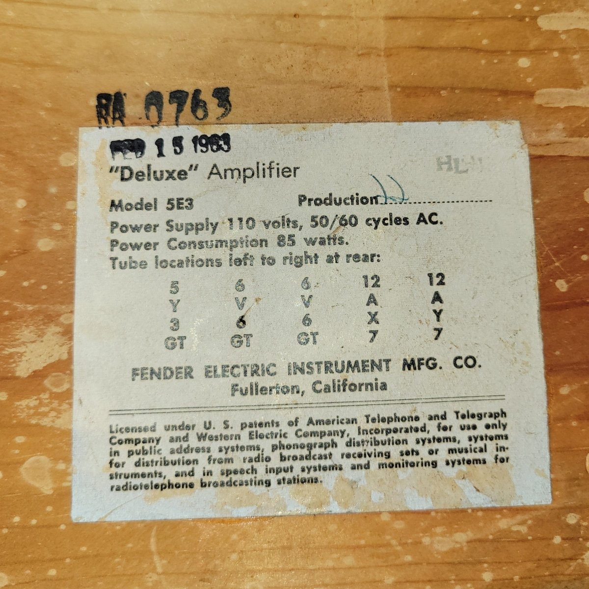 Fender 1958 Deluxe 5E3 Tweed with Factory 1963 White Tolex Recover - Mahar's Vintage Guitars