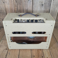 Fender 1958 Deluxe 5E3 Tweed with Factory 1963 White Tolex Recover - Mahar's Vintage Guitars