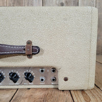 Fender 1958 Deluxe 5E3 Tweed with Factory 1963 White Tolex Recover - Mahar's Vintage Guitars