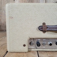 Fender 1958 Deluxe 5E3 Tweed with Factory 1963 White Tolex Recover - Mahar's Vintage Guitars