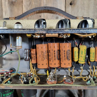 Fender 1958 Deluxe 5E3 Tweed with Factory 1963 White Tolex Recover - Mahar's Vintage Guitars