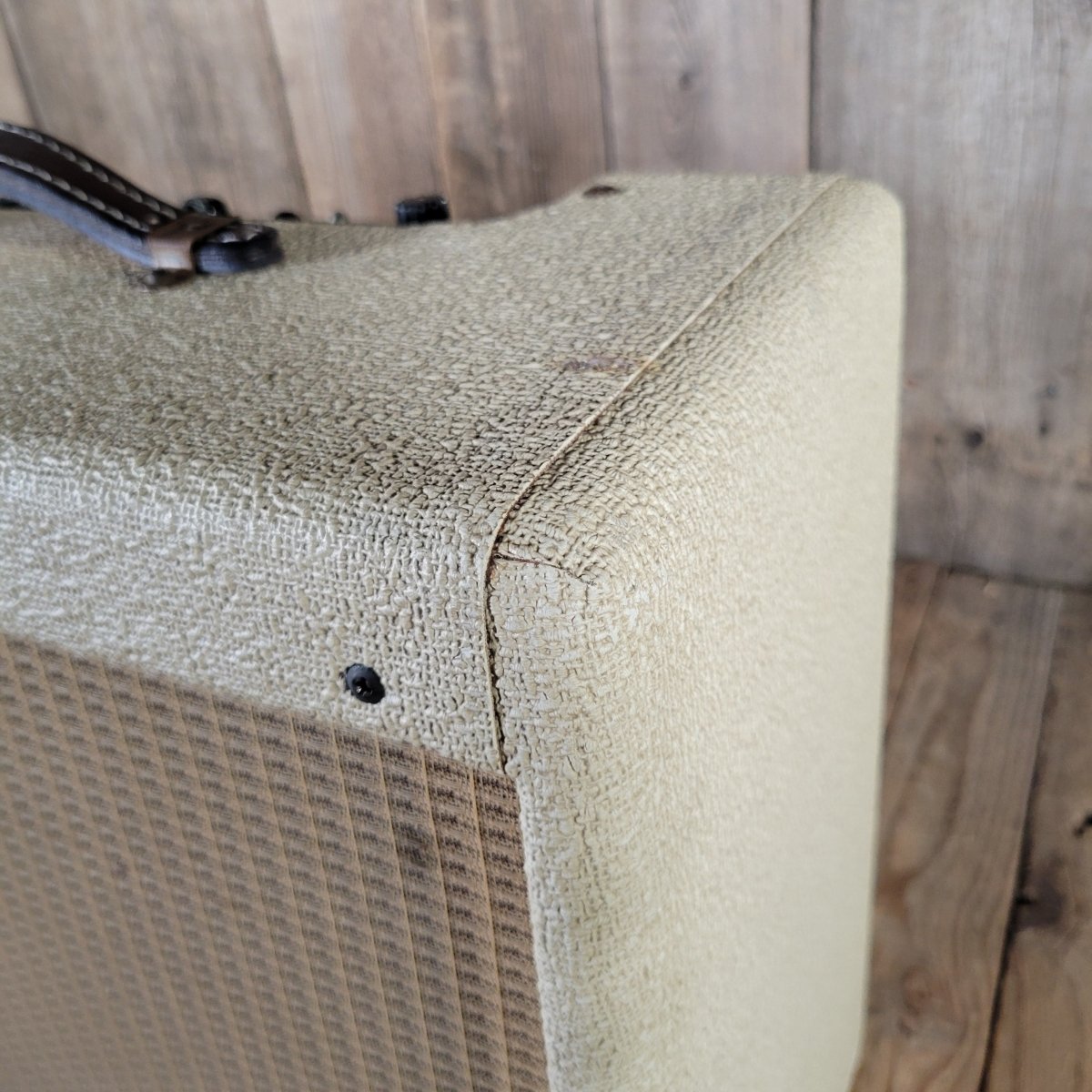 Fender 1958 Deluxe 5E3 Tweed with Factory 1963 White Tolex Recover - Mahar's Vintage Guitars