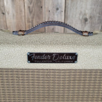 Fender 1958 Deluxe 5E3 Tweed with Factory 1963 White Tolex Recover - Mahar's Vintage Guitars