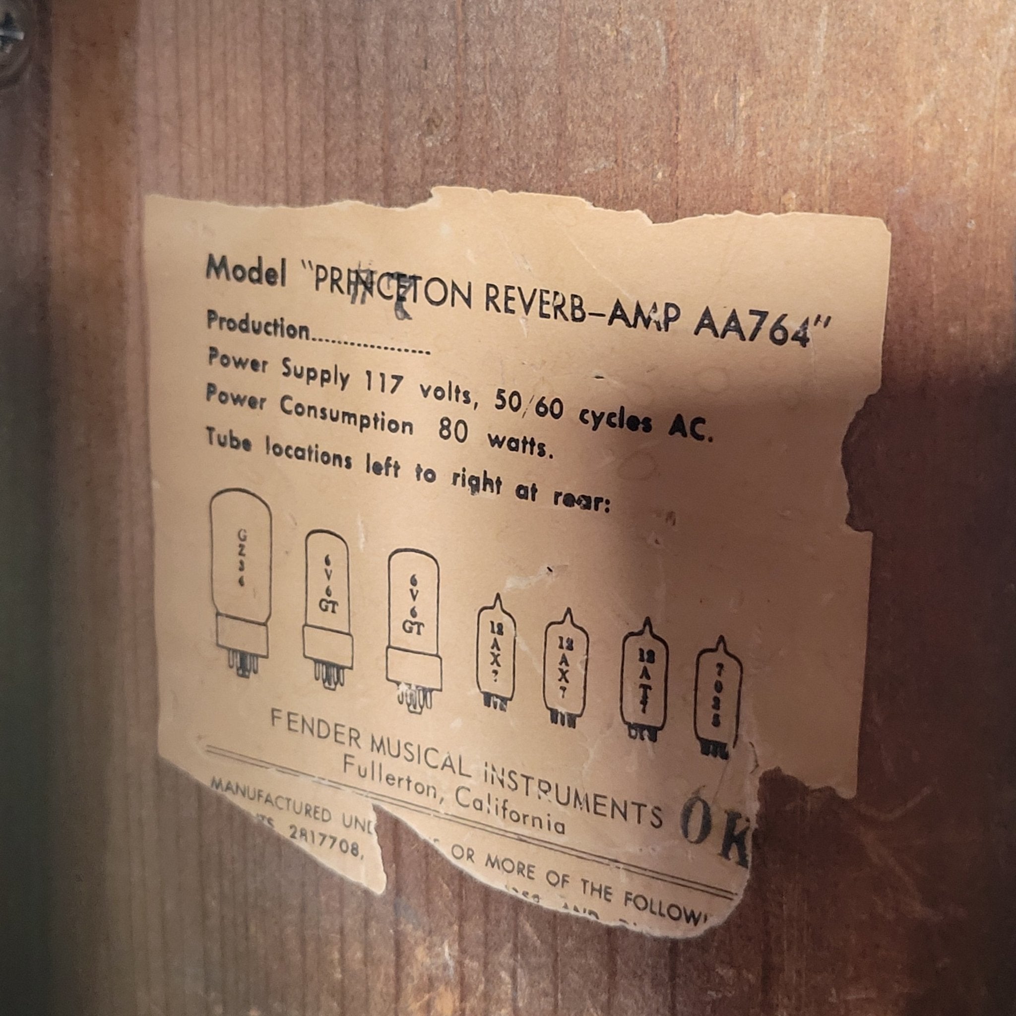 Fender 1965 Princeton Reverb Black Panel – Nickel - Plated Chassis, Vintage Handwired Tube Amp - Mahar's Vintage Guitars